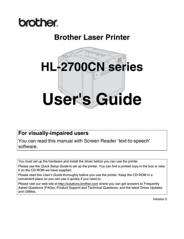 A Guide to Installing the Brother HL-2700CN Driver